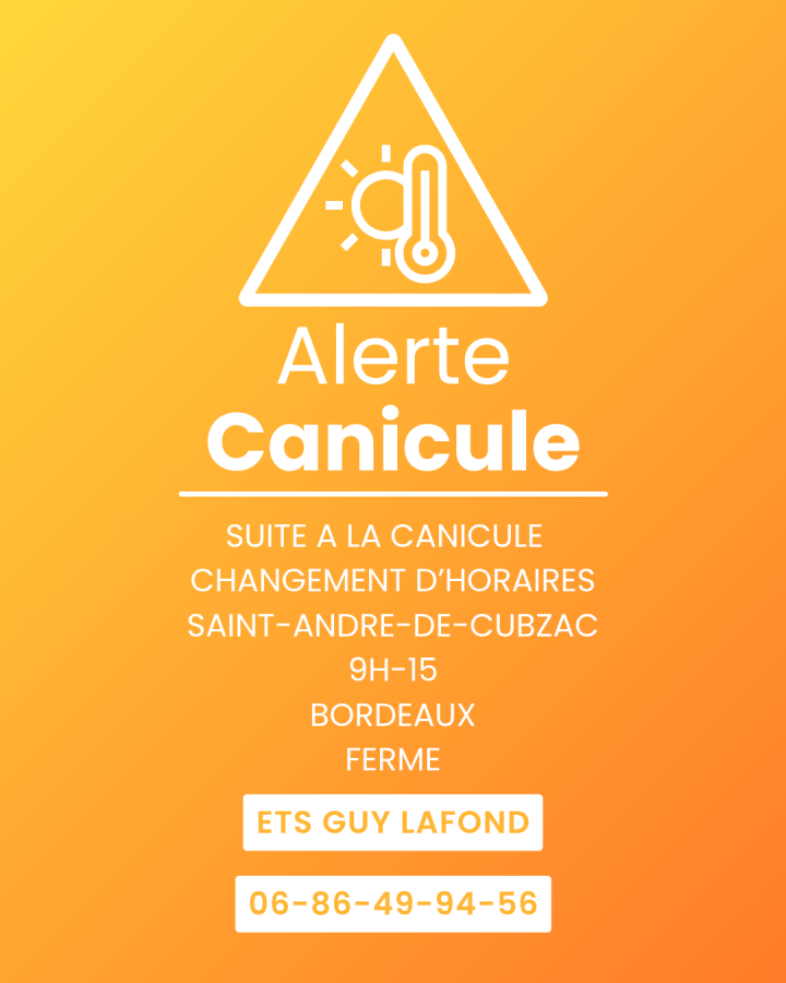 Post Instagram prévention alerte canicule dégradé orange