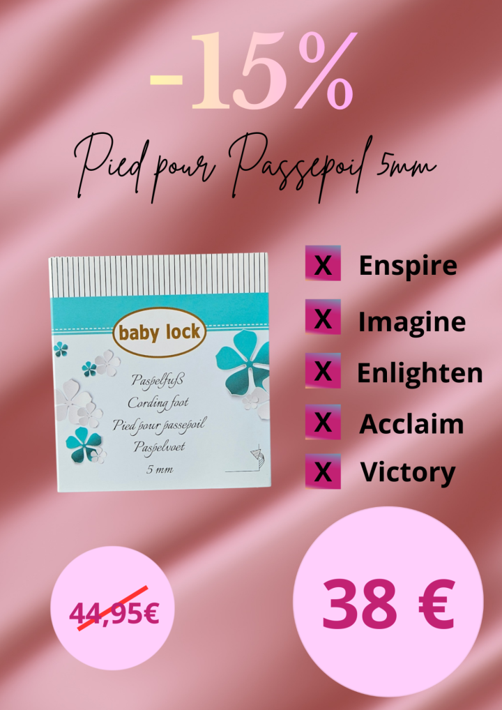 pied pour passepoil 5mm