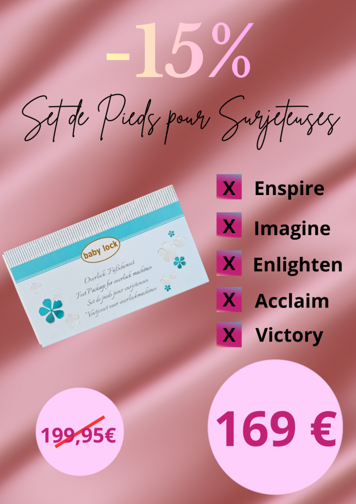 set de pieds pour surjeteuses